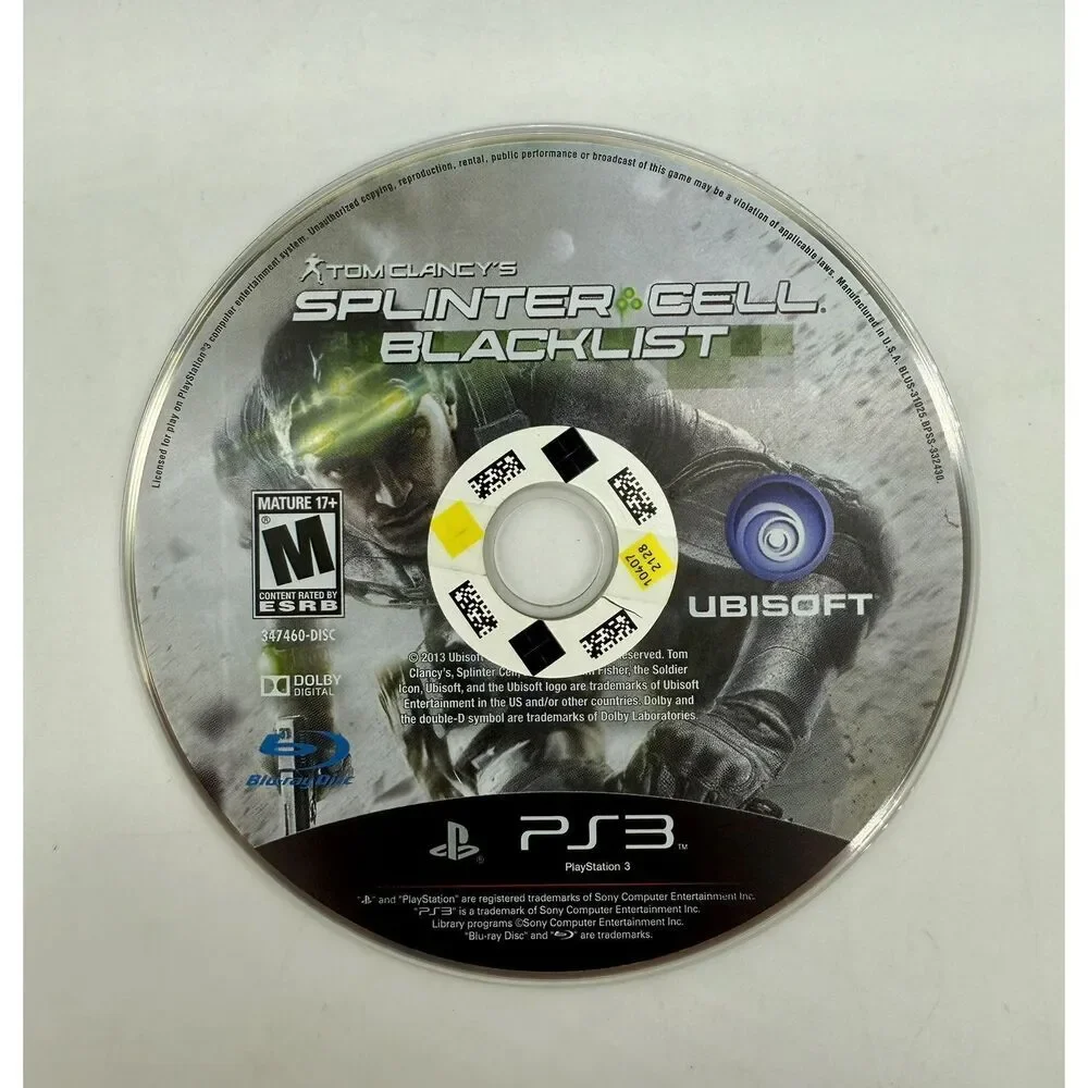 Tom Clancy's‎ Splinter Cell: Blacklist (PlayStation 3, 2013) Disc Only Tested